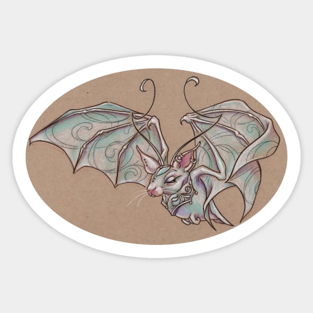 Fae Bat Sticker by justteejay